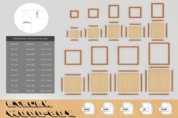 Download Standart Metric Sizes Pic Frame Bundle - Standart Collection