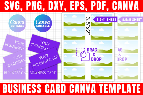 Download Business Card Canva Template SVG - Premium Resources