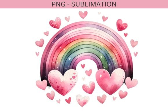 Download Rainbow Heart PNG Printable Artwork - Printable artwork Collection